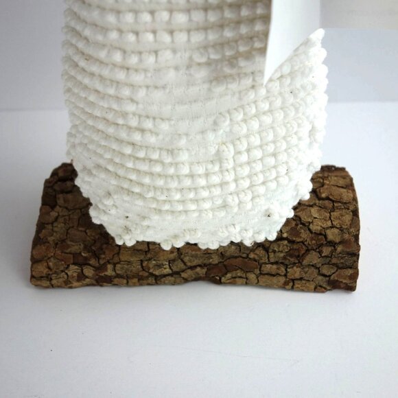 Handcrafted Christmas Holiday Chenille Snowman on Piece of Dogwood 14 1/2" #2 - Picture 5 of 8